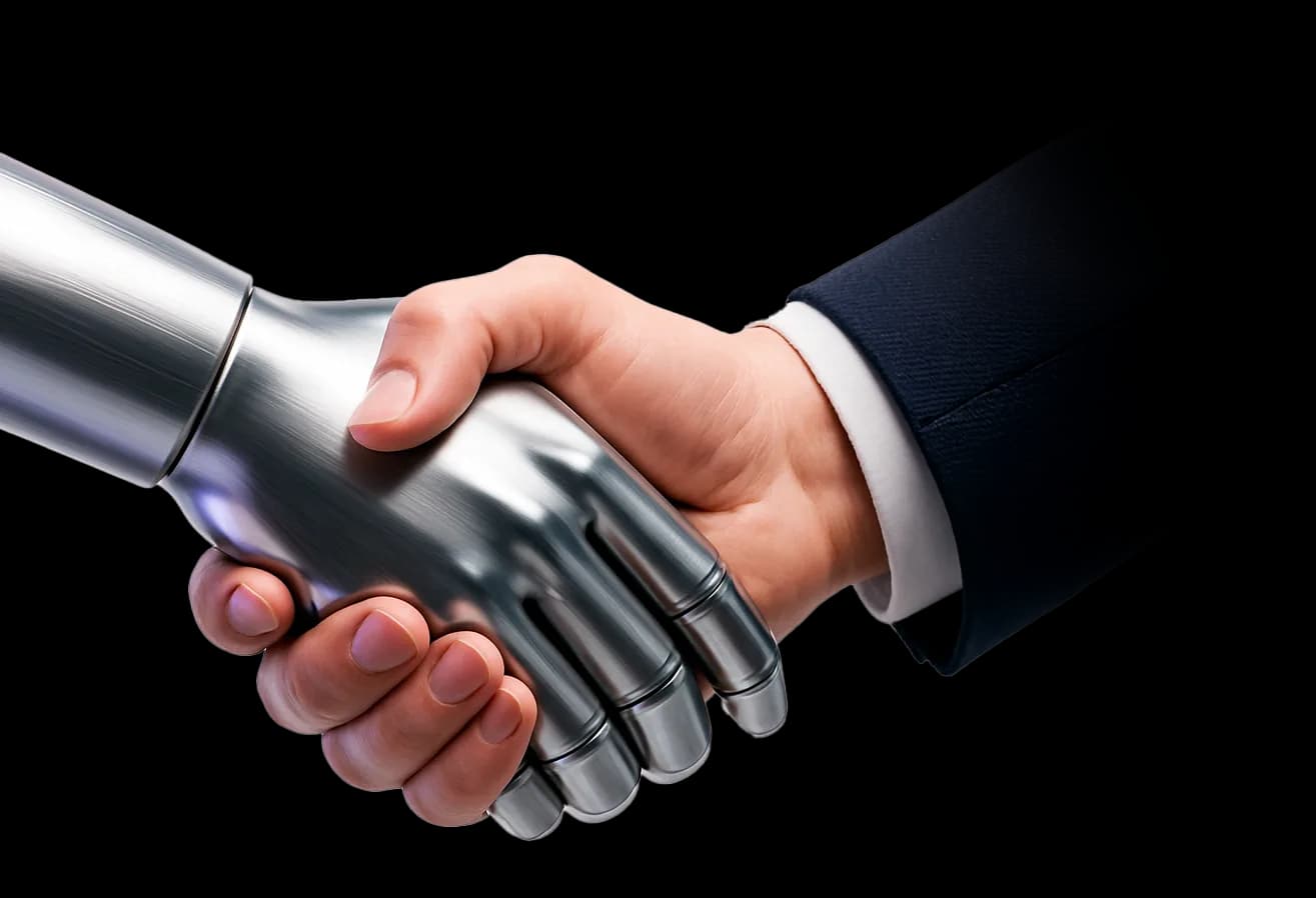 handshake between human and robot